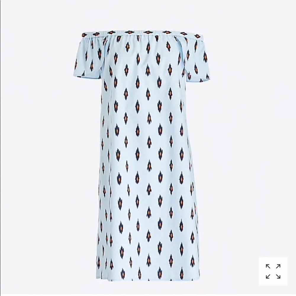NWT! J. crew printed off-the-shoulder dress
